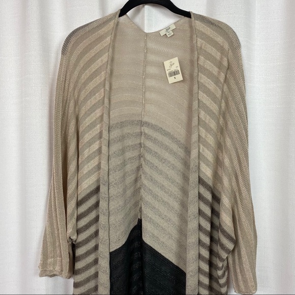 J. Jill Cotton Linen Rayon Open Cardigan Sz.S NWT - Picture 3 of 9